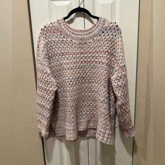 By Anthropologie Oversized Mesh Stitch Sweater , size M - Picture 7 of 16
